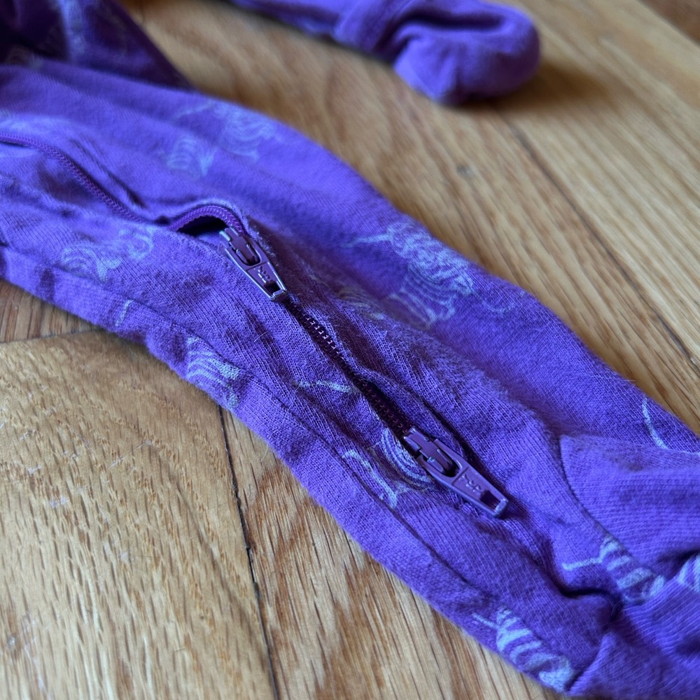 Kate Quinn Alice in Wonderland Purple Footie - Picture 5 of 5